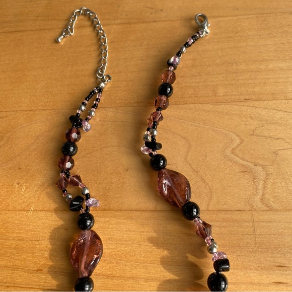 Murano Glass Purple Necklace and Earrings Set - Picture 9 of 14